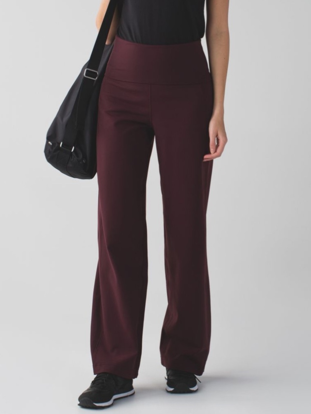 Lululemon stillness pant 4 bordeaux drama luon wide leg cinched hem burgundy